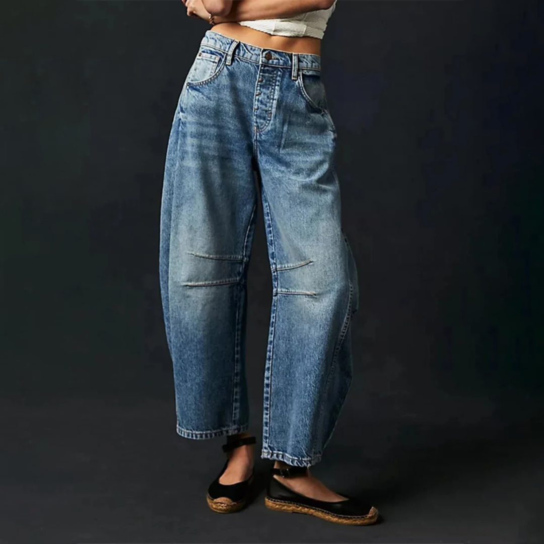 GRETA | JEANS CONFORTEVOLI A GAMBA LARGA