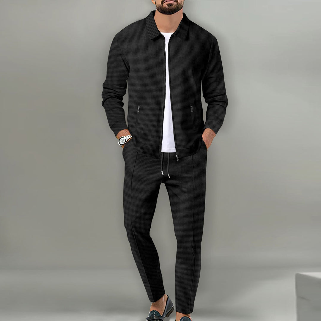 DAVIDE | COMPLETO IN 2 PEZZI CON PANTALONI LUNGHI E GIACCA CON ZIP