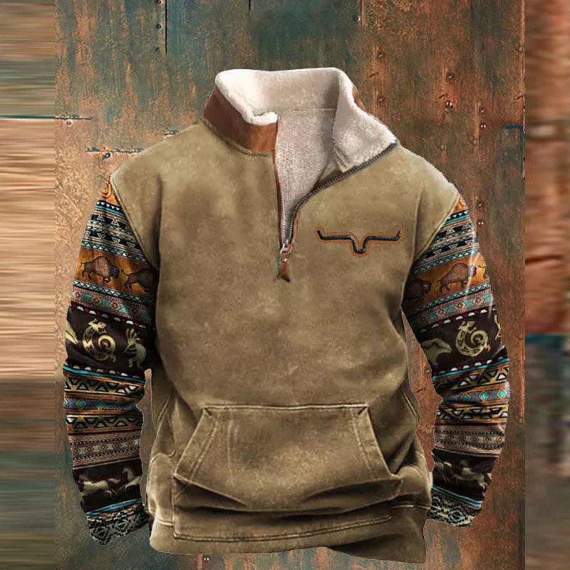 ZAMBELLI | MAGLIONE CON CERNIERA A UN QUARTO