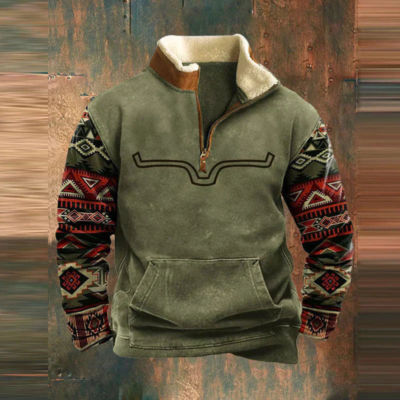 ZAMBELLI | MAGLIONE CON CERNIERA A UN QUARTO