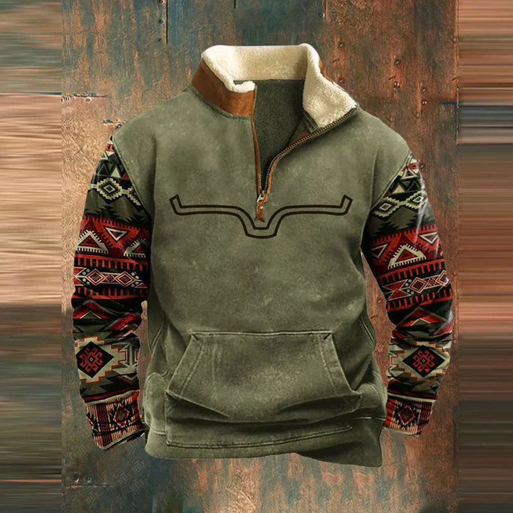 ZAMBELLI | MAGLIONE CON CERNIERA A UN QUARTO