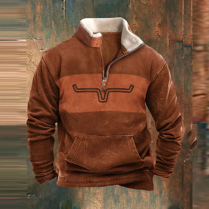 ZAMBELLI | MAGLIONE CON CERNIERA A UN QUARTO