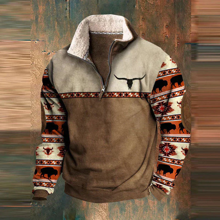 ZAMBELLI | MAGLIONE CON CERNIERA A UN QUARTO
