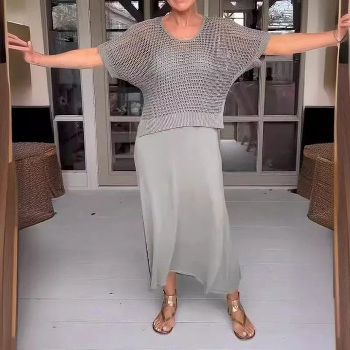ANGELI | ABITO ELEGANTE IN 2 PEZZI CON TOP TRAFORATO