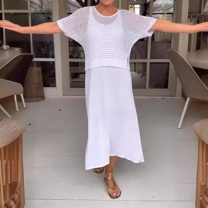 ANGELI | ABITO ELEGANTE IN 2 PEZZI CON TOP TRAFORATO